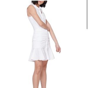 Veronica Beard
Ruched Flounce-Hem Shirtdress